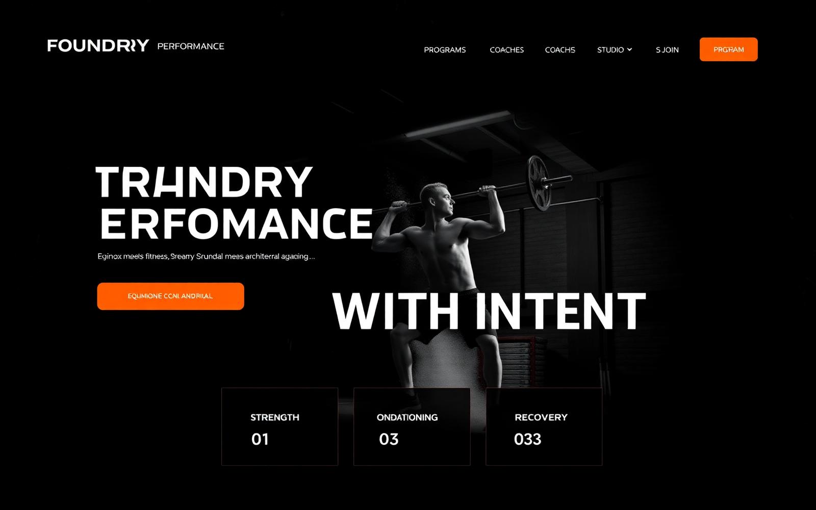 Foundry Performance — desktop mockup